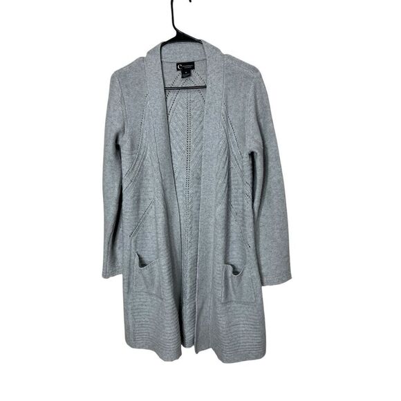 C By Bloomingdales Women's 100% Cashmere Open Cardigan Sweater Size M‎ - Picture 2 of 8